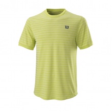 Wilson Tennis Tshirt Stripe Crew 2021 lime Herren